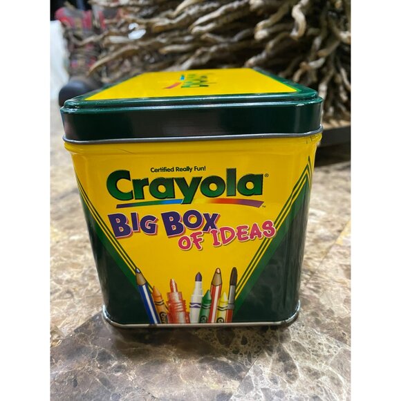 Vintage 1998 Crayola Big Box Of Ideas Crayons 112 Count Tin Collectors Edition - Picture 6 of 8